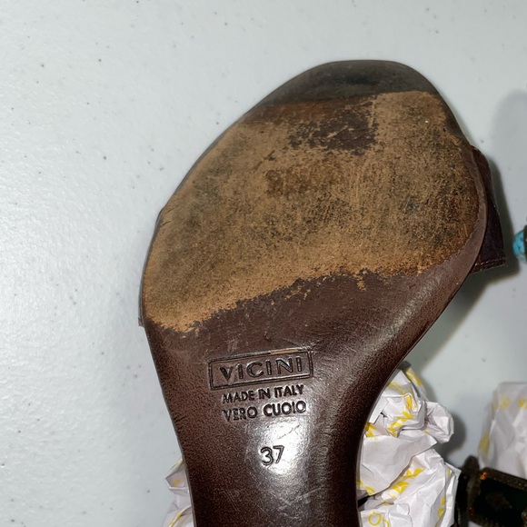 Beautiful Jeweled Vicini Vintage Heels Size 6.5 US - Picture 10 of 10